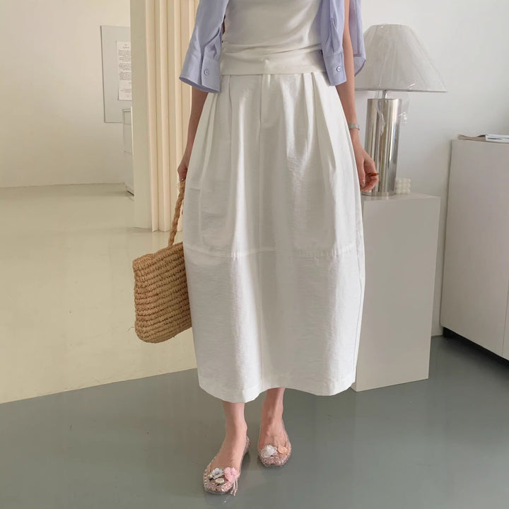 Damen Eleganter Midirock mit Falten Echo Archiv