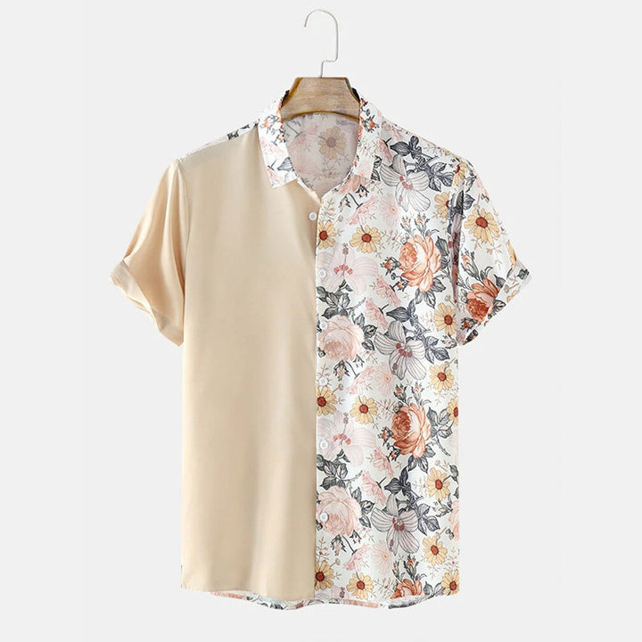 Herren Florales Kurzarmhemd Echoarchiv