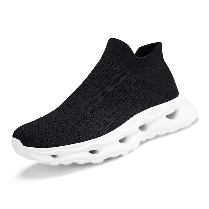 Unisex nan sockenartiger Strickslipper mit gelochter Hohlkammer-Dämpfung Echo Archiv