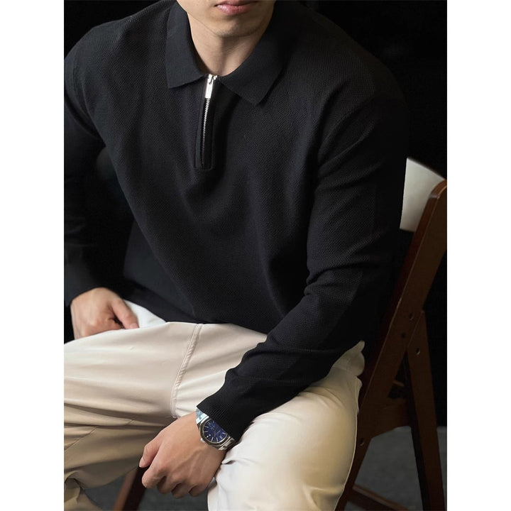 Herren Modischer Strickpullover mit Halbreißverschluss Echo Archiv