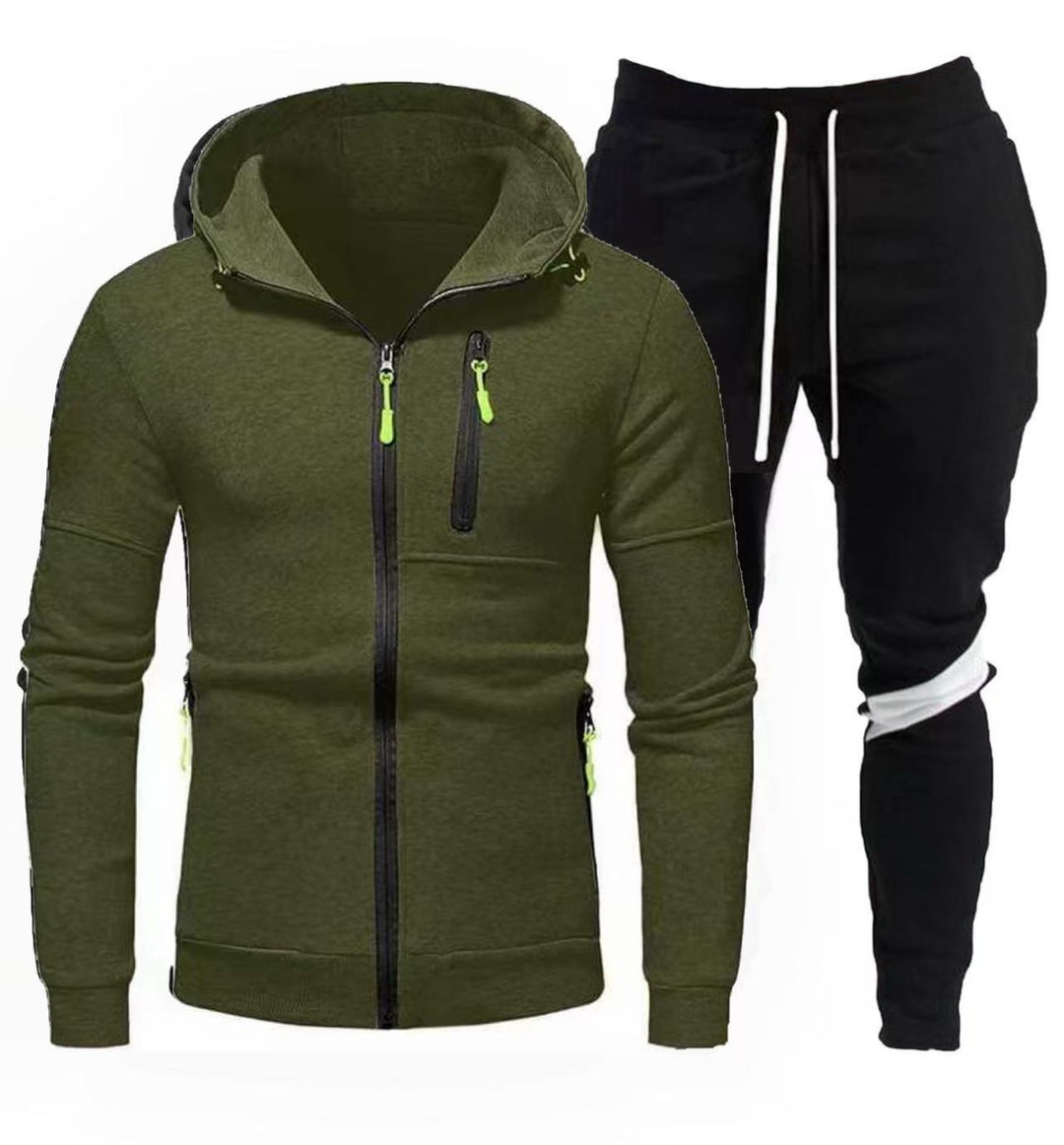 Herren sportliche Kapuzenjacke mit praktischem Reißverschluss und Jogginghose Echoarchiv