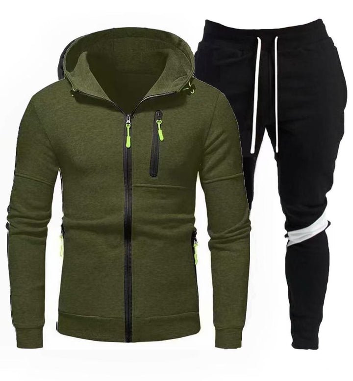 Herren sportliche Kapuzenjacke mit praktischem Reißverschluss und Jogginghose Echoarchiv