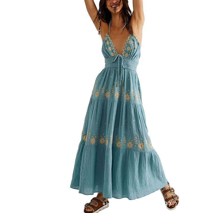 Damen Maxikleid mit zarten Stickereien Echo Archiv