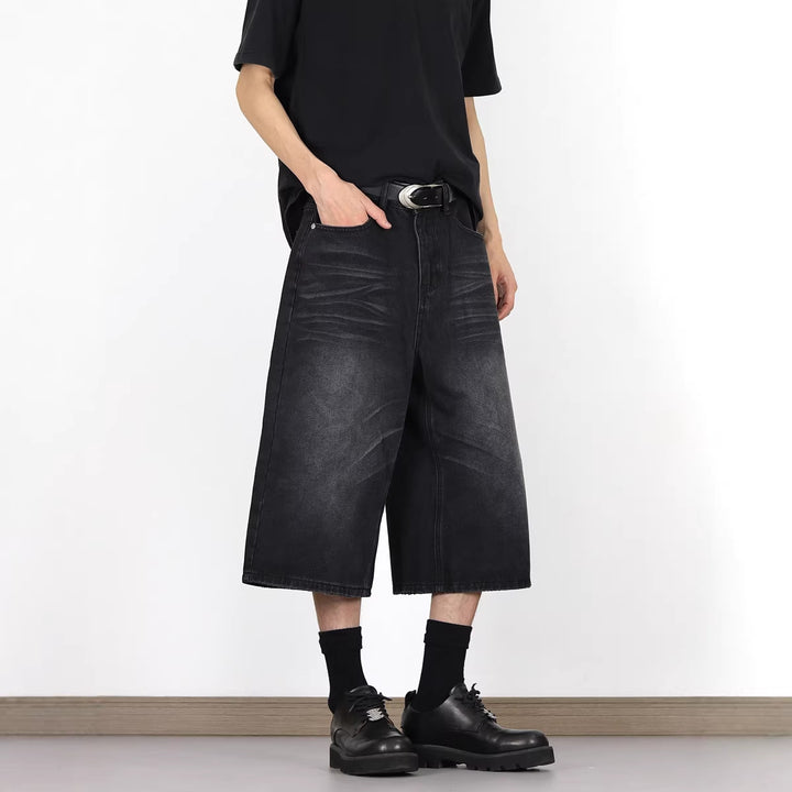 Herren Modische Dialen Denim-Cargo-Shorts Echoarchiv