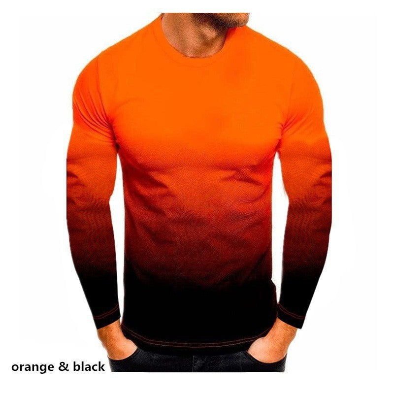 Herren Langarmshirt mit modernem Verlauf und figurbetontem Schnitt Echoarchiv