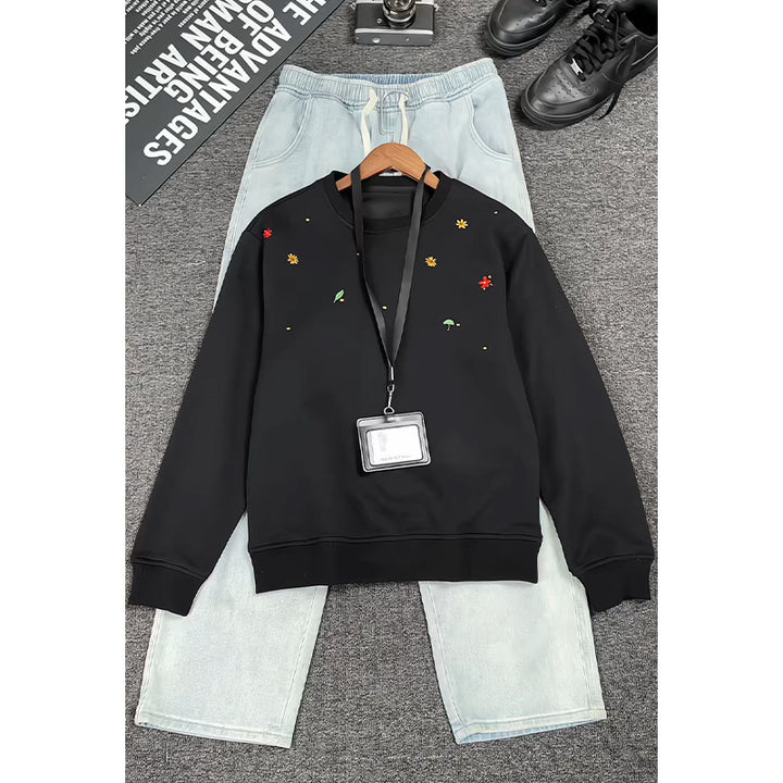Damen Gemusterter Sweatshirt mit floralem Design Echo Archiv