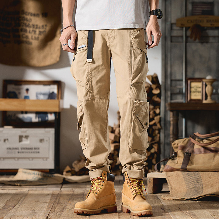Herren Cargo-Hose im Utility-Stil mit verstärkten Knien und verstellbarem Saum Echo Archiv