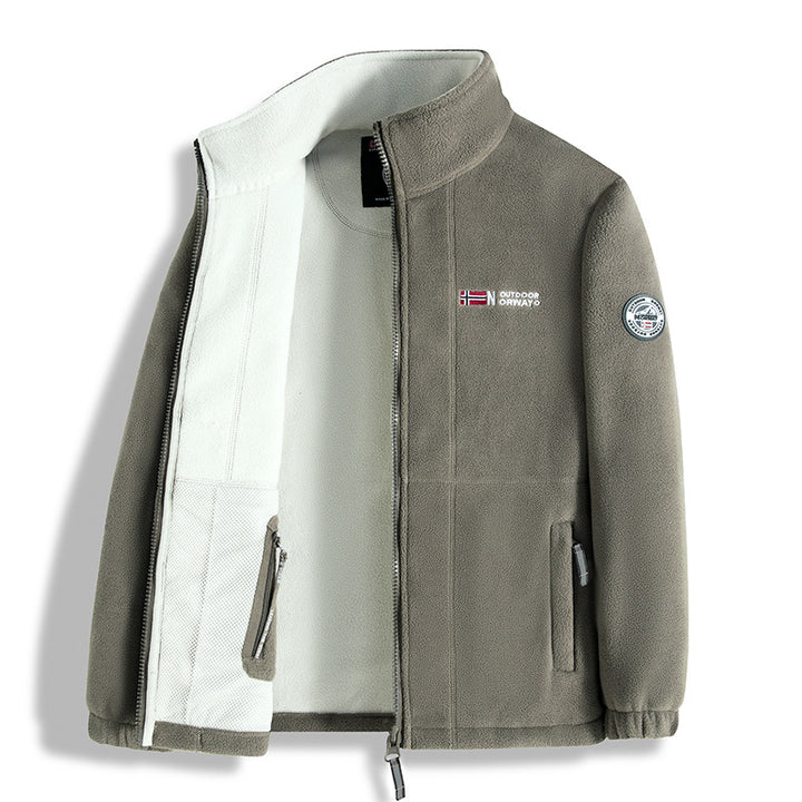 Herren Fleecejacke mit hohem Kragen Echo Archiv
