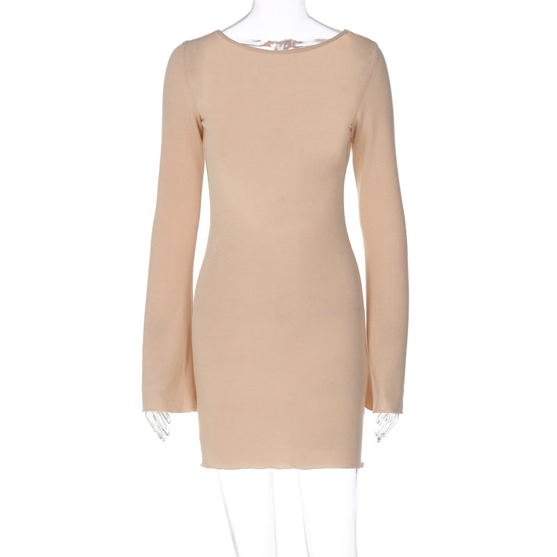 Damen langärmliges Mini-Kleid mit elegantem Schnitt Echo Archiv
