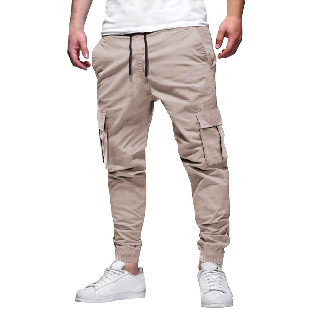 Herren lässige Cargo-Hose mit elastischem Bund und praktischen Taschen Echoarchiv