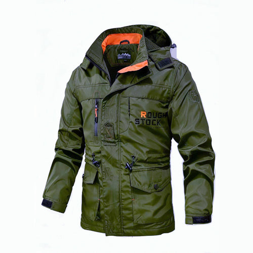 Herren Technische Fieldjacke mit Kapuze, Multifunktionstaschen und verstellbarem Taillenzug Echoarchiv