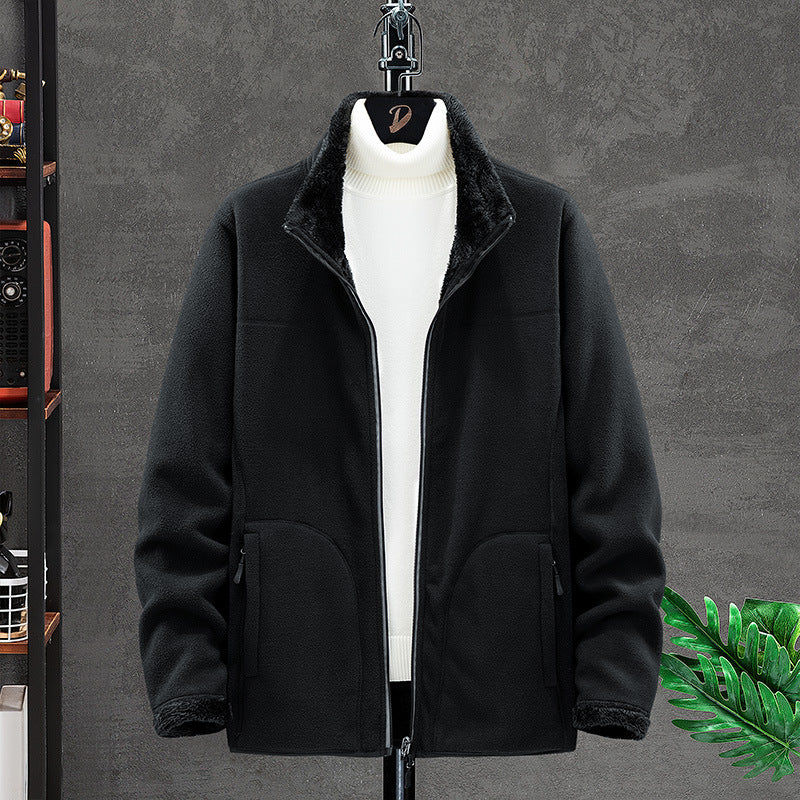 Damen Kuschelige Fleecejacke mit Teddyfutter, Stehkragen und Zwei Reißverschlusstaschen Echo Archiv
