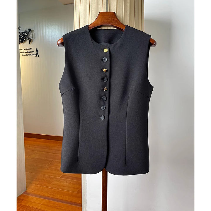 Damen Stilvolle ärmellose Blazer-Weste Echoarchiv
