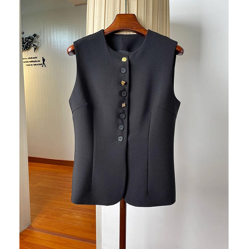 Damen Stilvolle ärmellose Blazer-Weste Echoarchiv