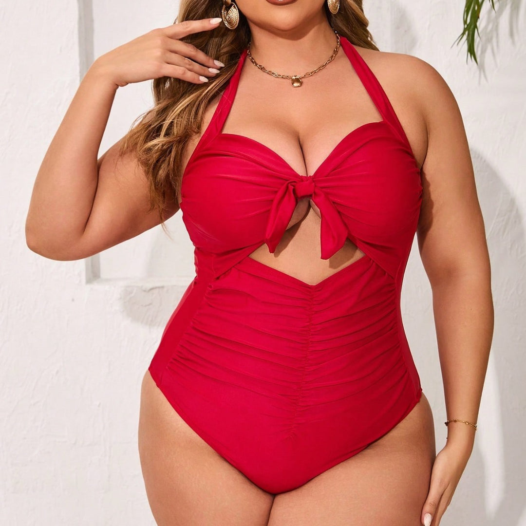 Damen Einteiler Badeanzug mit raffiniertem Knotted-Design Echo Archiv