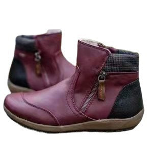 Damen Kurzschaft-Stiefelette mit warmem Futter, seitlichem Reißverschluss und gepolsterter Knöchelmanschette Echoarchiv