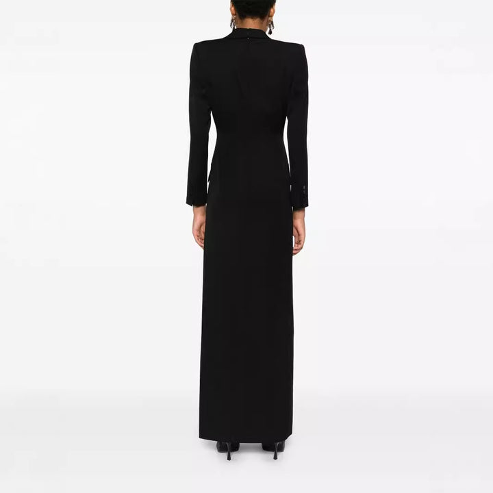 Damen Tailliertes Abend-Maxikleid im Smoking-Blazer-Stil Echoarchiv