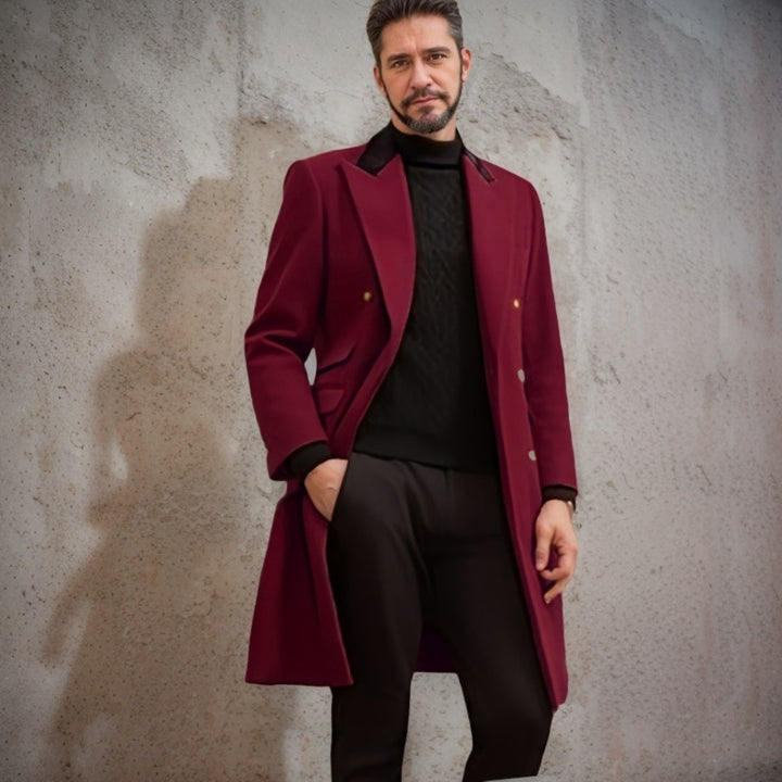 Herren eleganter Longblazer mit Doppelreihe Echoarchiv