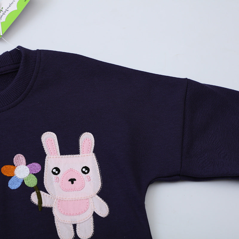 Mädchen Sweatshirt mit buntem Hasenmotiv Echo Archiv