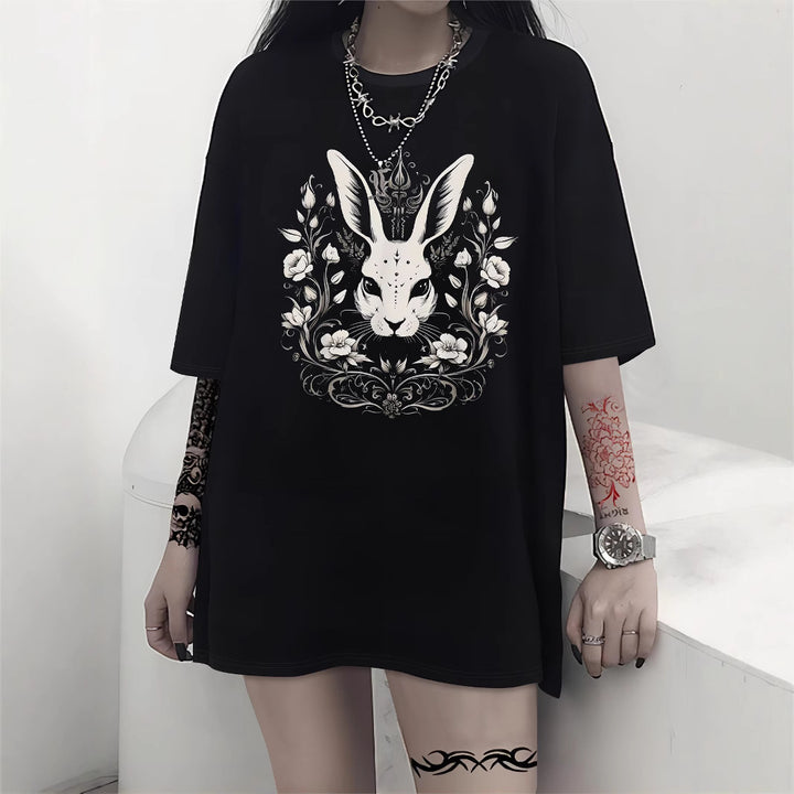 Damen Oversized T-Shirt mit dekorativem Schleifenmotiv Echo Archiv