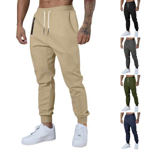 Herren Performance‑Tapered Joggerhose mit Reißverschluss‑Eingrifftaschen, elastischem Bund & gerippten Knöchelbündchen – Sorevano