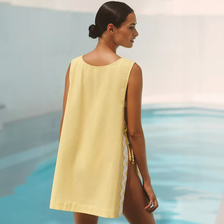 Damen lässiges Sommerkleid mit seitlichen Bindebändern Echo Archiv