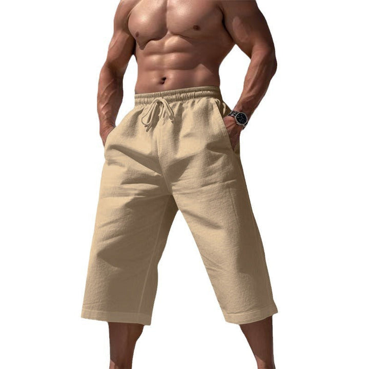 Herren nan lässige knielange Bermuda-Shorts mit elastischem Bund und Tunnelzug Echoarchiv