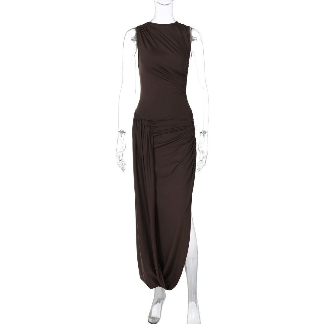 Damen Elegantes Maxikleid mit raffiniertem Wickeldesign Echo Archiv
