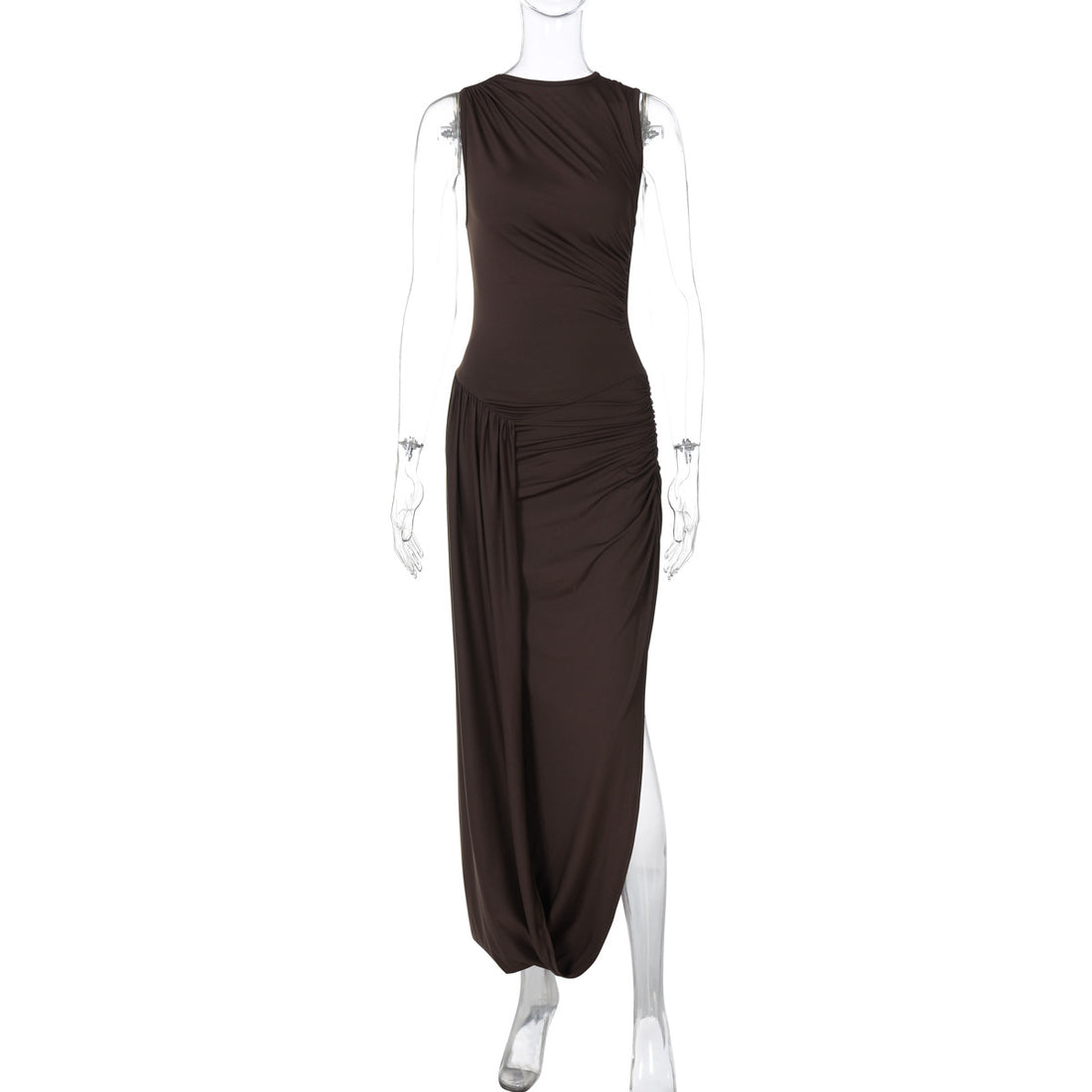 Damen Elegantes Maxikleid mit raffiniertem Wickeldesign – Valéora