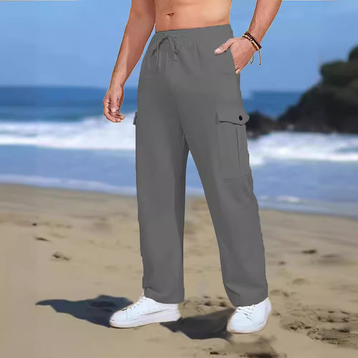Herren Casual Cargo-Hose mit verstellbarem Bund und funktionalen Seitentaschen Echoarchiv