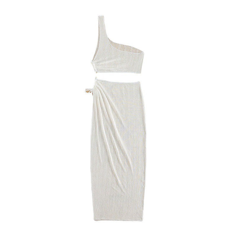 Damen Elegantes Strandkleid mit hohem Schnitt und Wickeldetail Echo Archiv
