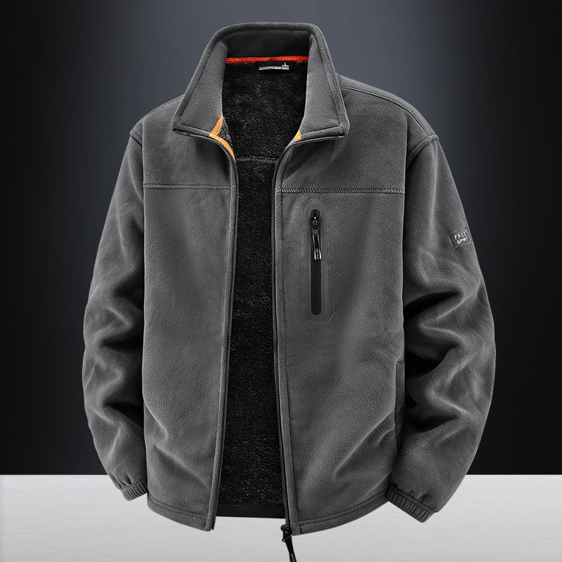 Herren Thermo-Fleece-Outdoorjacke mit Teddy-Innenfutter, Brustreißverschluss & windabweisender Oberfläche Echoarchiv