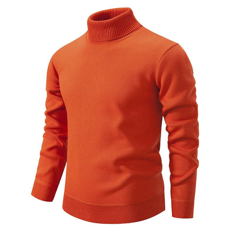 Herren Feinstrick Rollkragenpullover mit schmaler Passform und gerippten Bündchen Echo Archiv