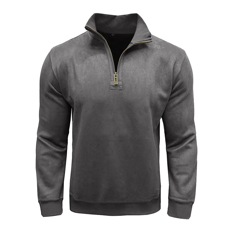 Herren Fleece Pullover mit Stehkragen Echoarchiv