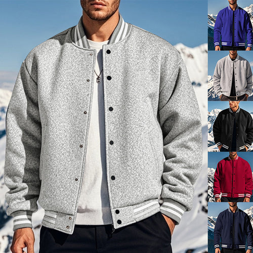 Herren sportliche Bomberjacke mit kontrastierenden Bündchen Echoarchiv