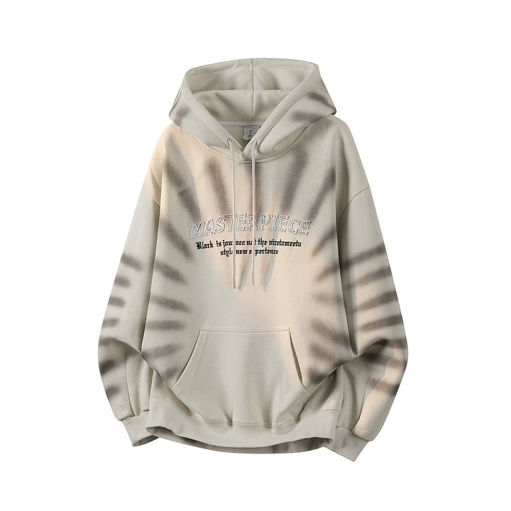 Unisex Oversize Kapuzenpullover mit handschriftlichem Grafik-Print, Kängurutasche & geripptem Saum Echoarchiv