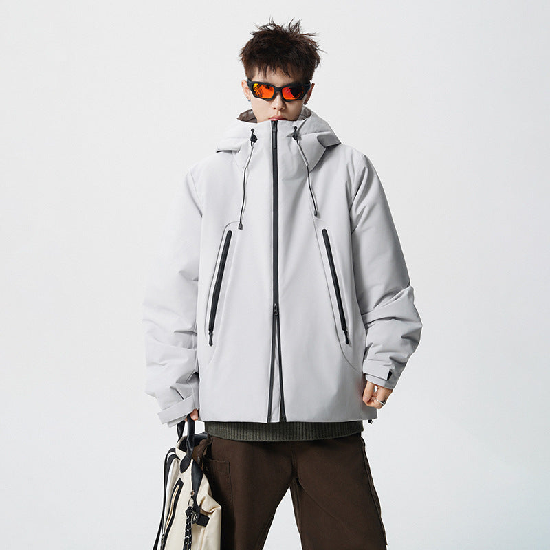 Herren wattierte, wasserabweisende Tech-Outdoorjacke mit Kapuze Echoarchiv