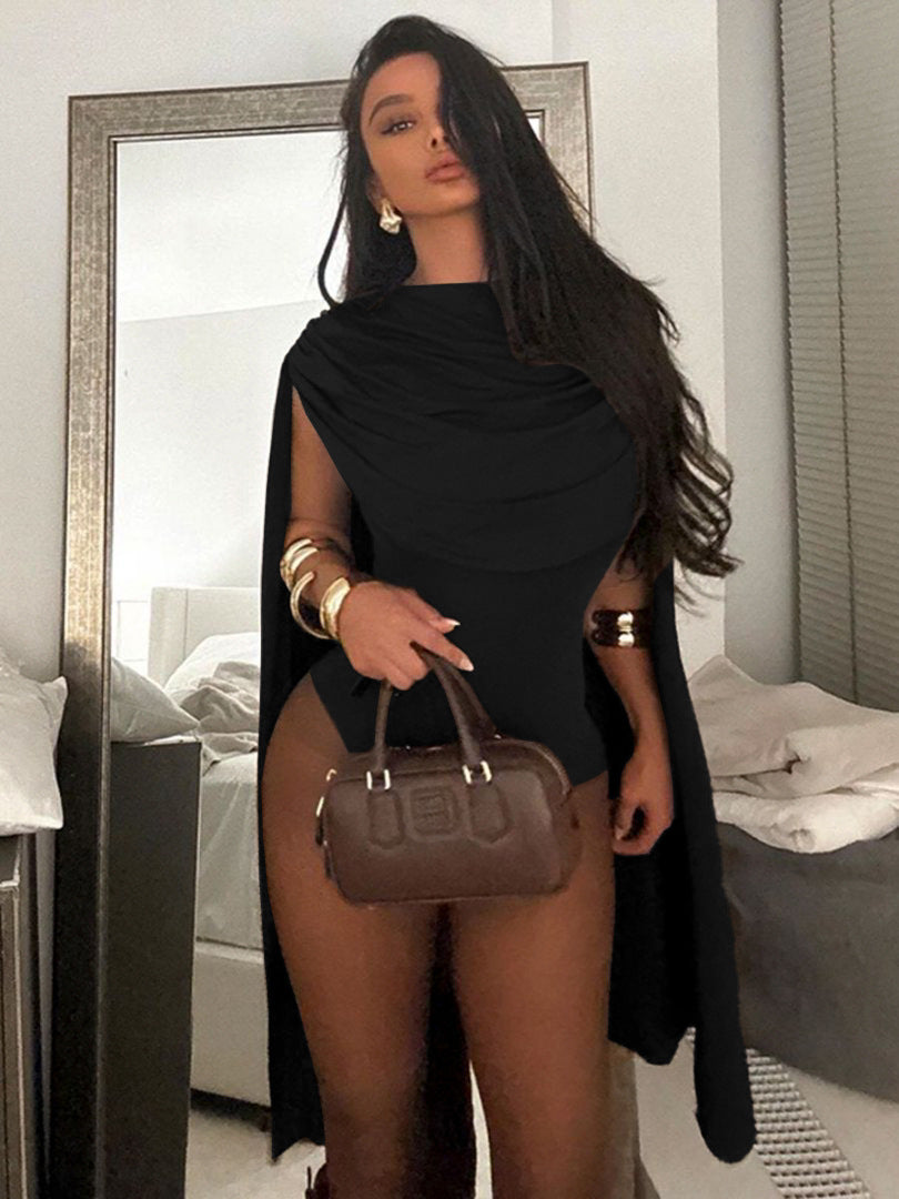 Damen Figurbetontes Cocktailkleid mit kapuzenähnlichem Detail Echo Archiv