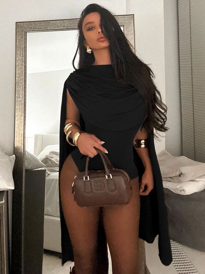 Damen Figurbetontes Cocktailkleid mit kapuzenähnlichem Detail Echo Archiv