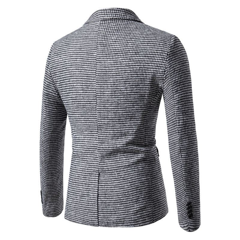 Herren elegante Anzugjacke im klassischen Hahnentritt-Design Echoarchiv