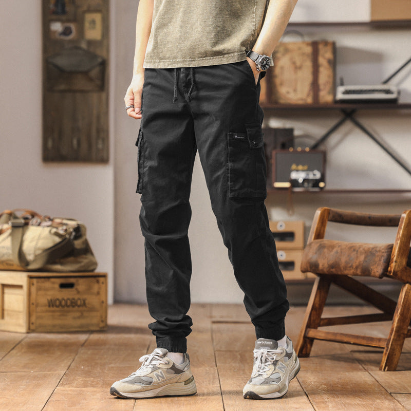 Herren robuste Cargo-Hose mit elastischem Bund und praktischen Taschen Echoarchiv