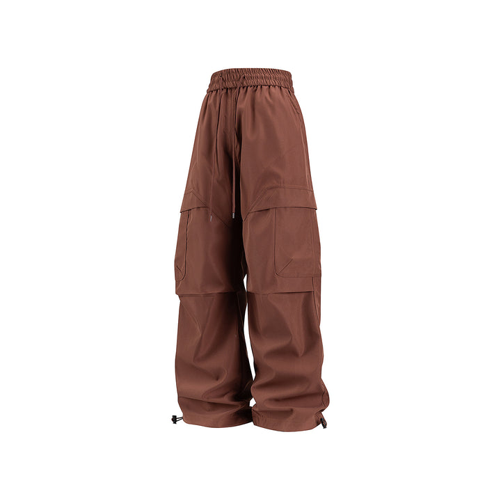 Unisex Weite Cargo-Hose im Utility-Baggy-Stil mit Elastikbund und verstellbaren Beinabschlüssen Echo Archiv