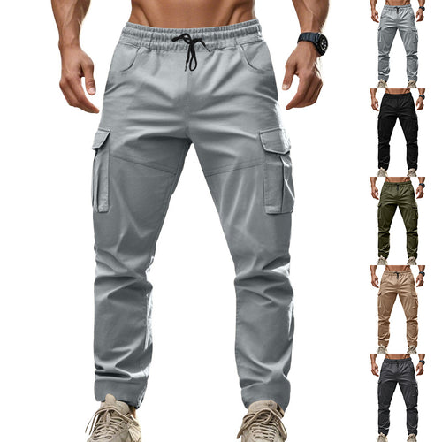 Herren Cargo-Hose mit funktionalen Seitentaschen und elastischem Bund Echoarchiv