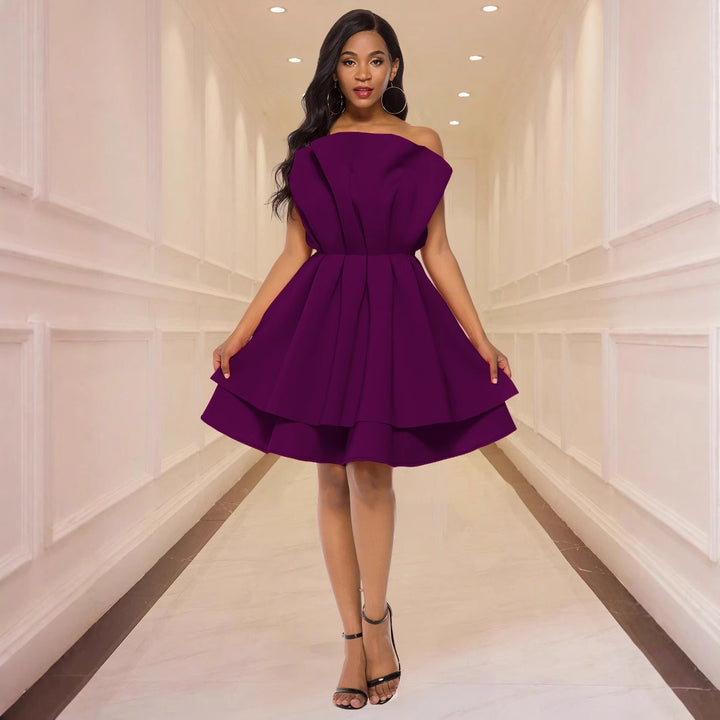 Damen Glamouröses Cocktailkleid mit voluminösen Rüschen Echo Archiv
