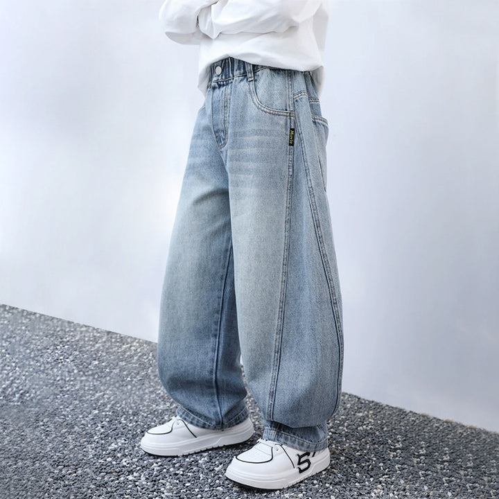 Unisex weite Denim-Hose mit speziellen Taschen Echo Archiv