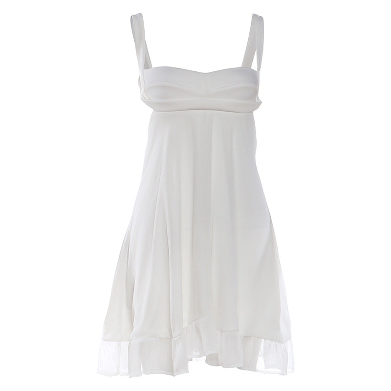 Damen Chiffonkleid mit fließendem Saum und herzförmigem Ausschnitt Echo Archiv