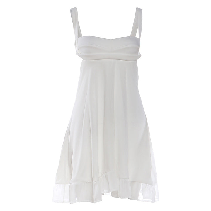 Damen Chiffonkleid mit fließendem Saum und herzförmigem Ausschnitt Echo Archiv