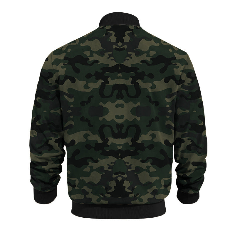 Herren Bomberjacke mit modernem Camouflage-Design und elastischen Bündchen Echoarchiv
