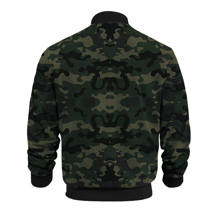 Herren Bomberjacke mit modernem Camouflage-Design und elastischen Bündchen Echoarchiv