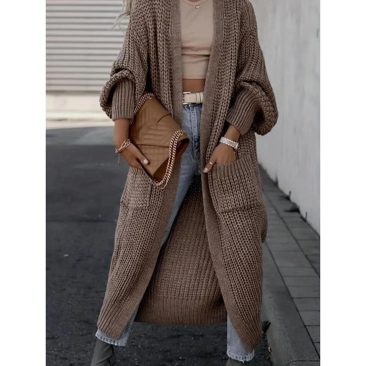 Echoarchiv | Strickcardigan Aus Wolle mit Taschen für Damen Perfekt für Den Alltag